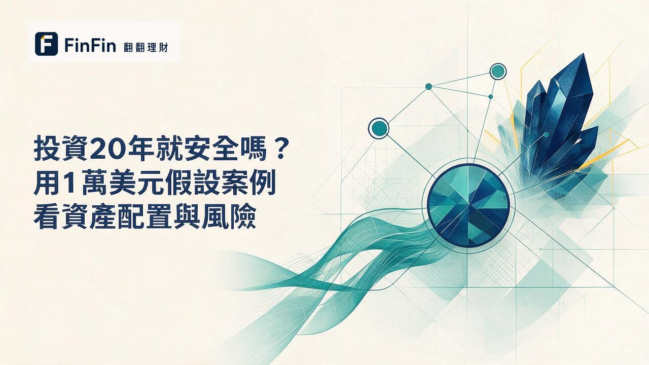 投資20年就安全嗎用1萬美元假設案例看資產配置與風險的 FinFin 編輯視覺